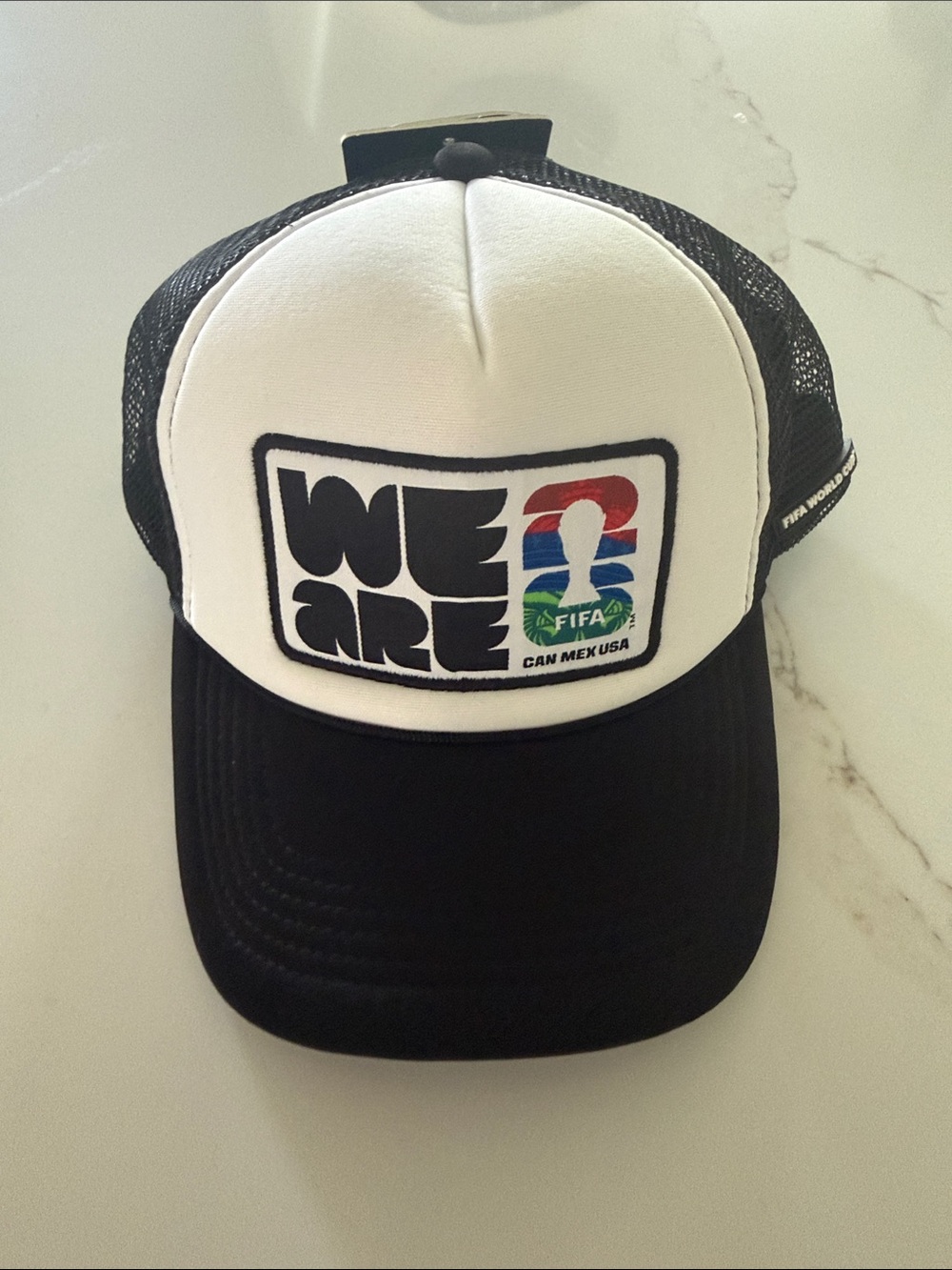'We Are' Black & White FIFA World Cup Trucker Hat NWT - OS unisex